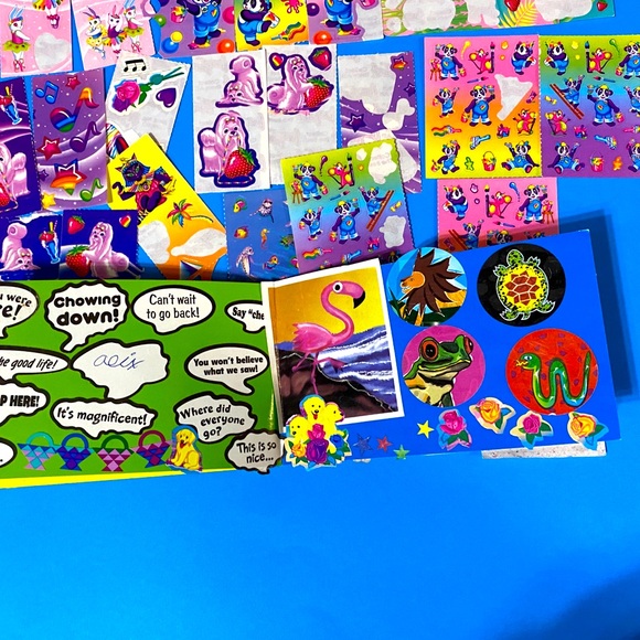 LISA FRANK VINTAGE FANTASTIC WORLD CHARACTERS STICKER COLLECTION & STICKER BOOK - Picture 12 of 16